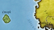 Цветная карта Тамриэля с островом Стирк