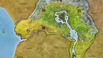 Цветная карта Тамриэля с островом Стирк